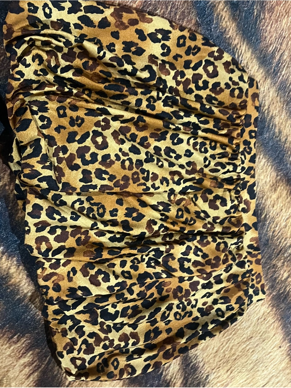 Charlotte Russe Leopard-Print Midi Skirt in Brown and Black